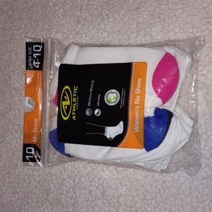 Athletic works women socks 1 pack 10 pair size 4-10 moisture wicking New